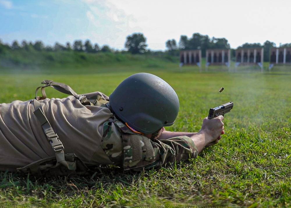 Tennessee National Guard Soldiers and Airmen Compete in the 2025 TAG Pistol Match