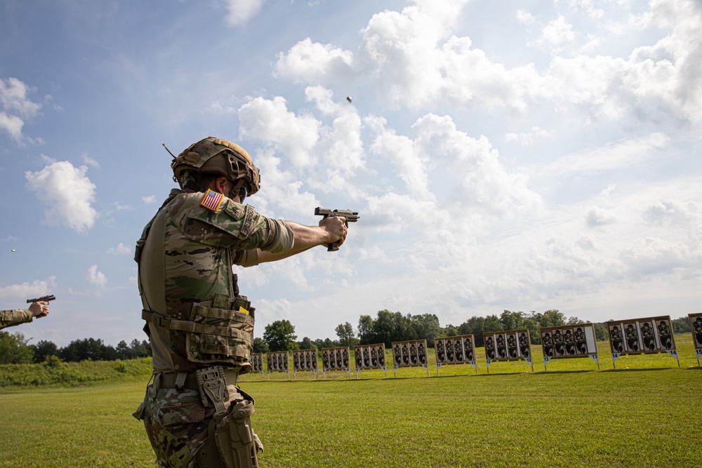 Tennessee National Guard Soldiers and Airmen Compete in the 2025 TAG Pistol Match
