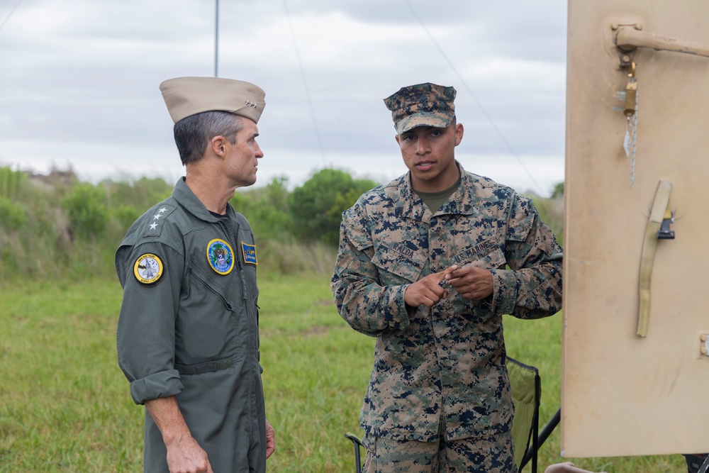 U.S. Second Fleet Commander visits MACS-2 radar operations during Atlantic Alliance 2025