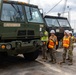 Talisman Sabre 2025 U.S. Army vehicles offload at Port Darwin, Australia for Talisman Sabre 25