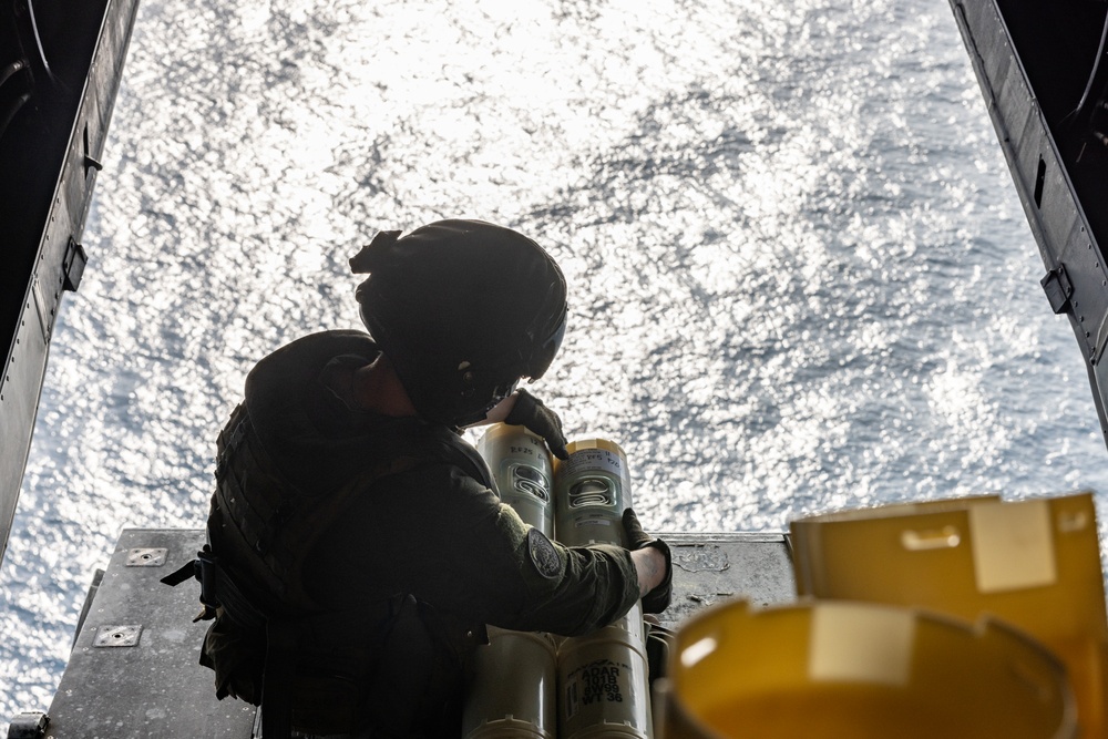 U.S. Marines with VMM-162 support anti-submarine warfare exercise