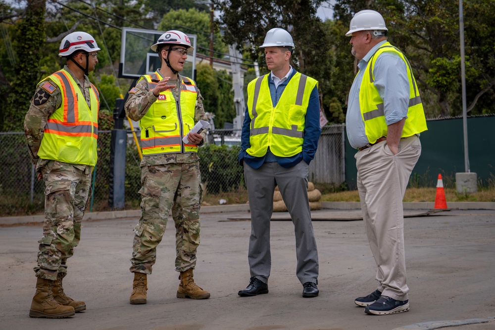 USACE and FEMA brief DHS Associate Director on Wildfire Debris Removal in Southern California