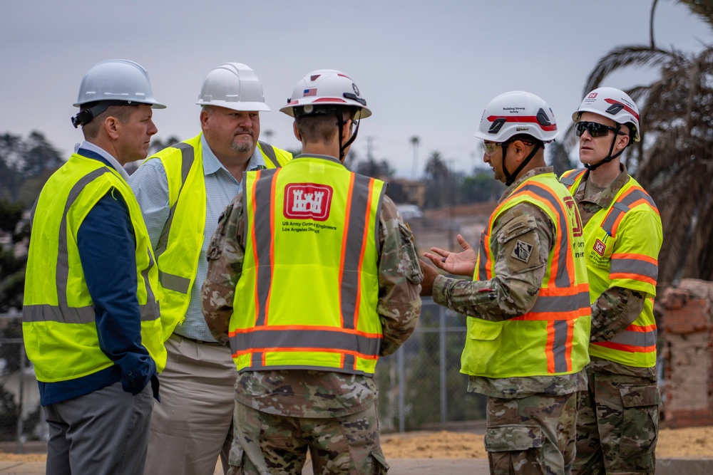 USACE and FEMA brief DHS Associate Director on Wildfire Debris Removal in Southern California