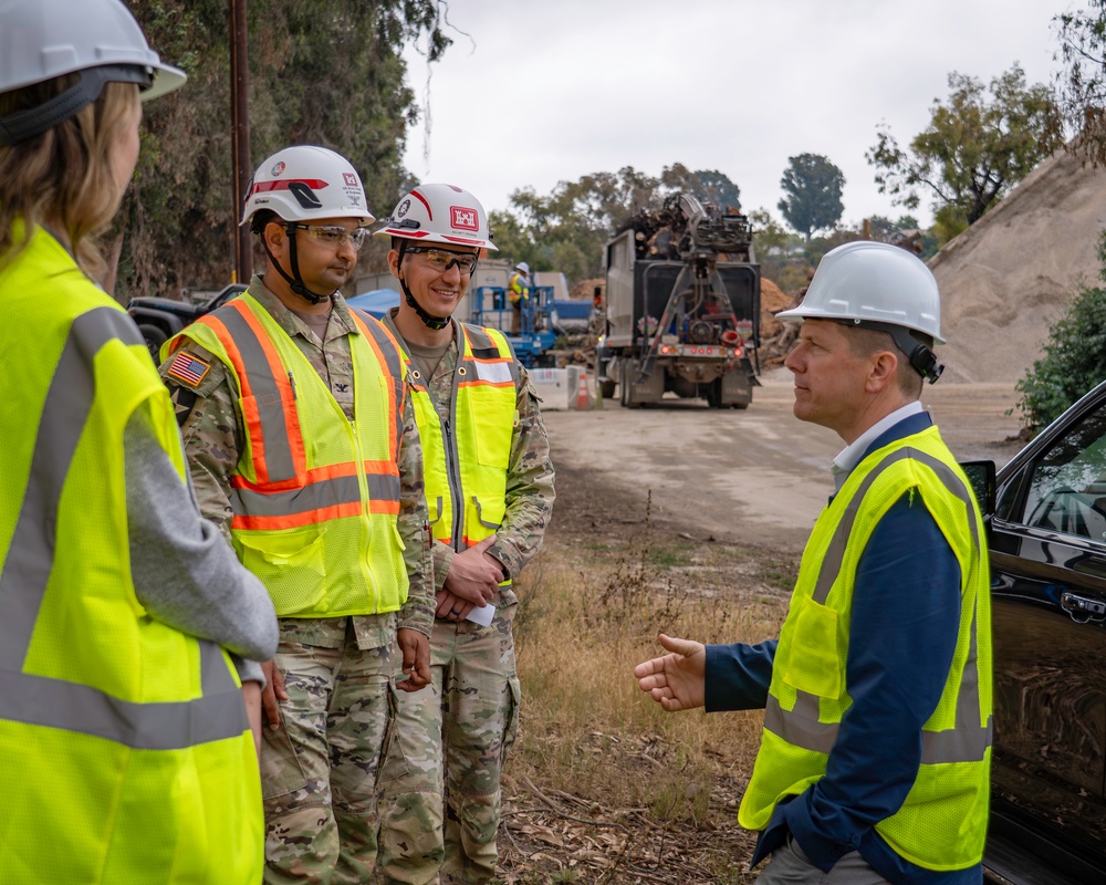 USACE and FEMA brief DHS Associate Director on Wildfire Debris Removal in Southern California