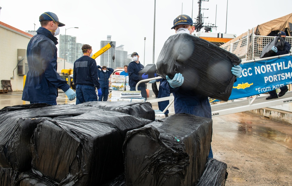 Coast Guard offloads more than $20 million in illicit drugs interdicted in Caribbean Sea