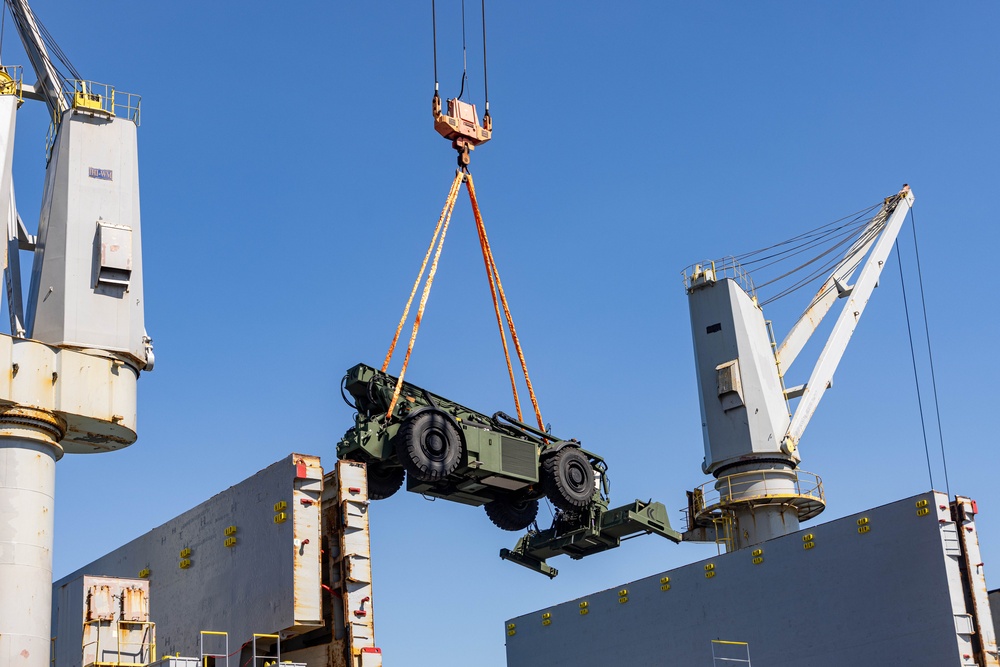 Talisman Sabre 2025 Logistics Download Operations at Royal Australian Air Force base Darwin, Australia