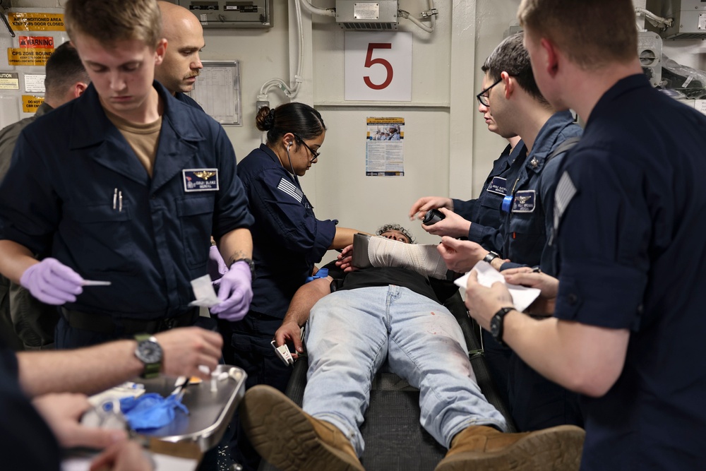 USS Iwo Jima Conducts Medical Exercise