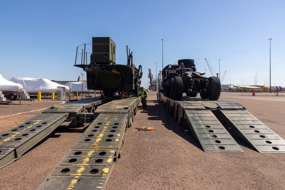Talisman Sabre 2025 Logistics Download Operations at Royal Australian Air Force base Darwin, Australia