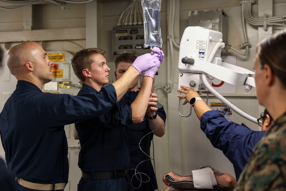 USS Iwo Jima Conducts Medical Exercise