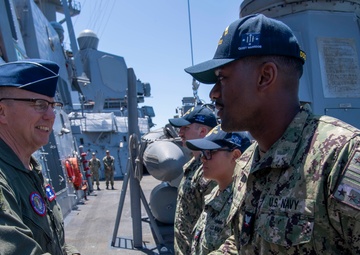 Gen. Gregory Guillot Visits USS Spruance