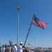 USS PEARL HARBOR (LSD 52) Sailors man the rails as the ship departs for Pacific Partnership 2025
