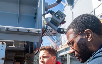 USS America (LHA 6) Conducts Weapons Maintenance
