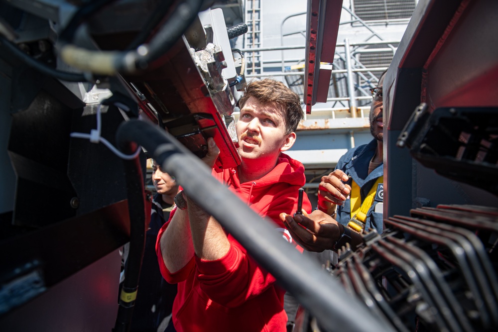 USS America (LHA 6) Conducts Weapons Maintenance