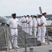Sailors From USS Farragut Man the Rails