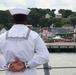 Sailors From USS Farragut Man the Rails