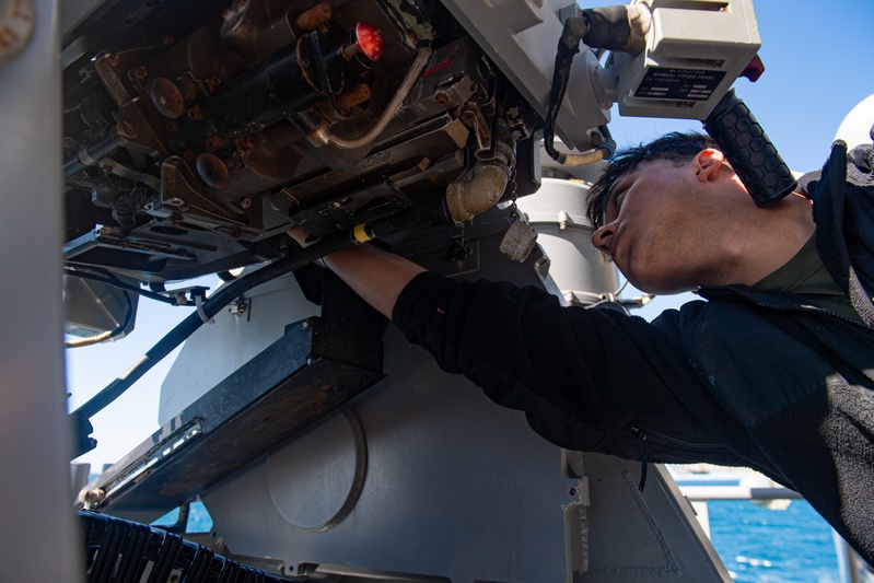 USS America (LHA 6) Conducts Weapons Maintenance