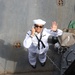 Sailors from USS Farragut Man the Rails