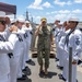 Adm. Steve Koehler, commander, U.S. Pacific Fleet, presents the Arleigh Burke Trophy Award to USS Michael Murphy