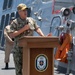 Adm. Steve Koehler, commander, U.S. Pacific Fleet, presents the Arleigh Burke Trophy Award to USS Michael Murphy