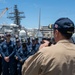 Adm. Steve Koehler, commander, U.S. Pacific Fleet, presents the Arleigh Burke Trophy Award to USS Michael Murphy