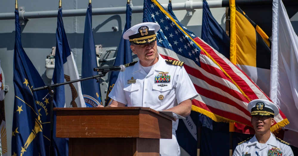 USS Essex (LHD 2) Change of Command Ceremony July 2nd 2025.