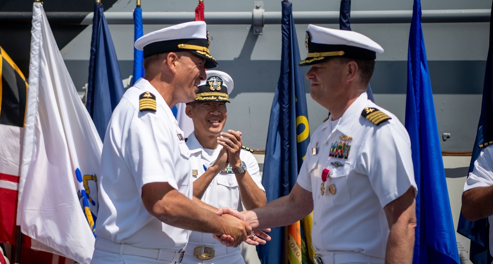 USS Essex (LHD 2) Change of Command Ceremony July 2nd 2025.