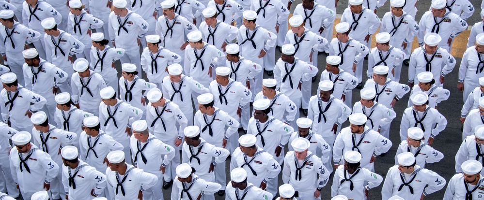 USS Essex (LHD 2) Change of Command Ceremony July 2nd 2025.