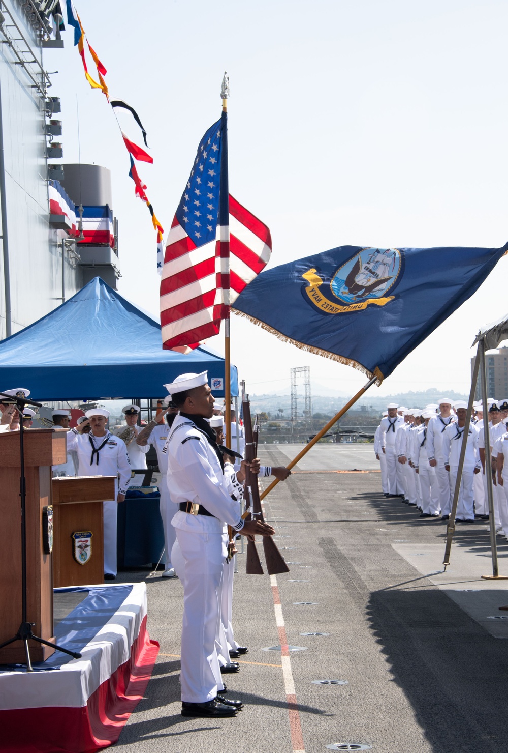 USS Essex (LHD 2) Change of Command Ceremony July 2nd 2025.