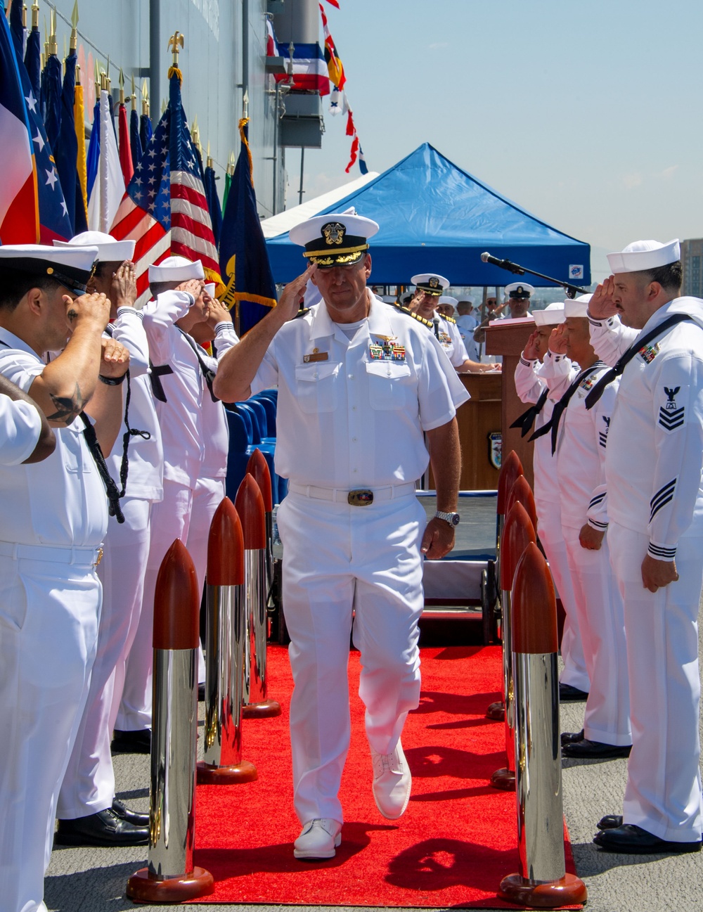 USS Essex (LHD 2) Change of Command Ceremony July 2nd 2025.
