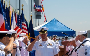 USS Essex (LHD 2) Change of Command Ceremony July 2nd 2025.