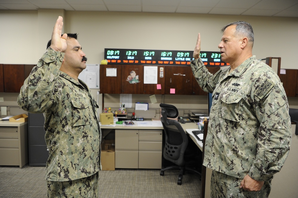 LS1 Flores Reenlists at 22NCR