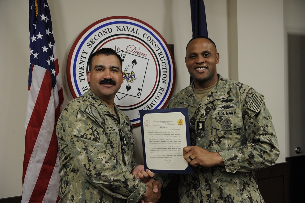 LS1 Flores Reenlists at 22NCR