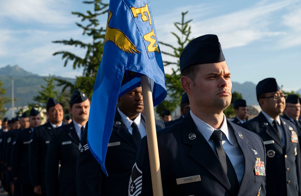31st WSA Reveille and open ranks