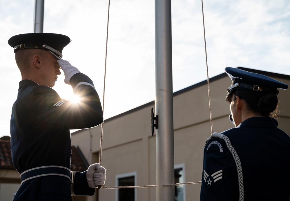 31st WSA Reveille and open ranks