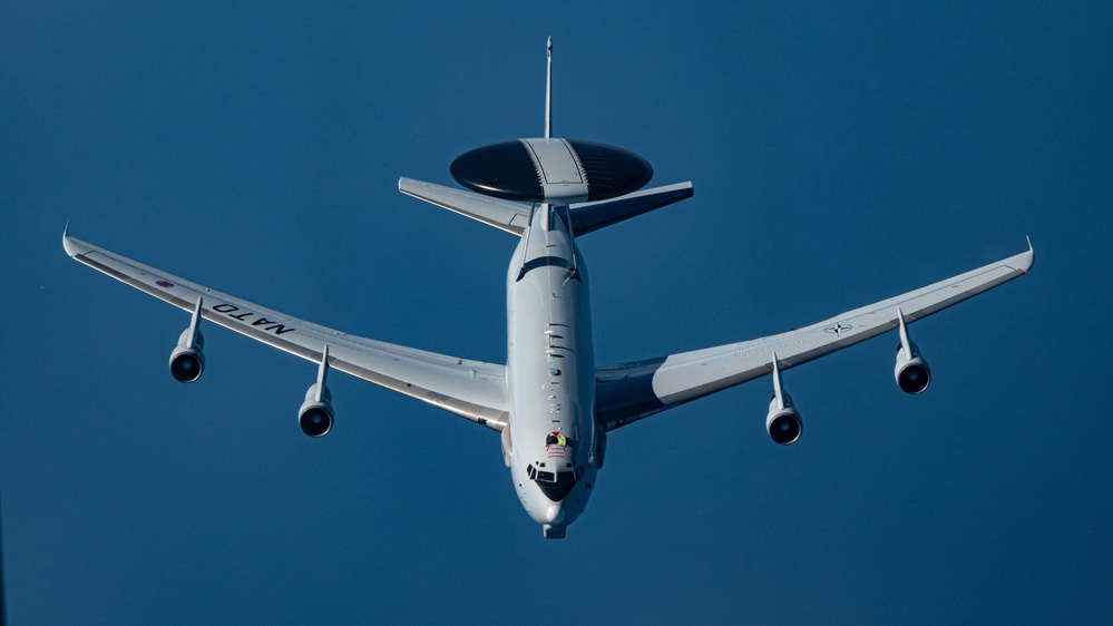 351st ARS Refuels NATO AWACS