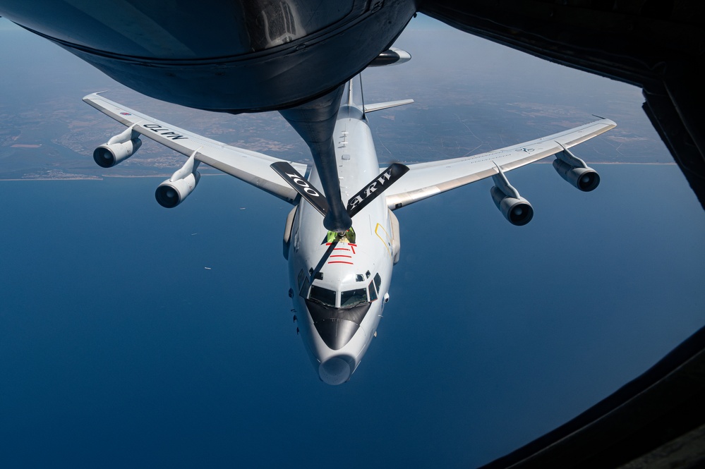 351st ARS Refuels NATO AWACS