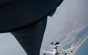 351st ARS Refuels NATO AWACS