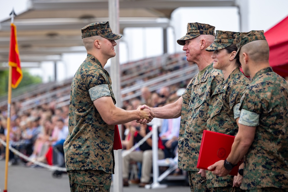 Commandant, Gen. Eric Smith attends OCS graduation ceremony at MCB Quantico
