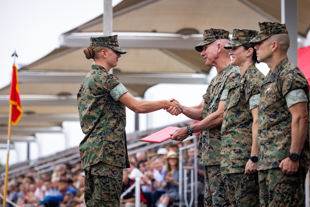 Commandant, Gen. Eric Smith attends OCS graduation ceremony at MCB Quantico