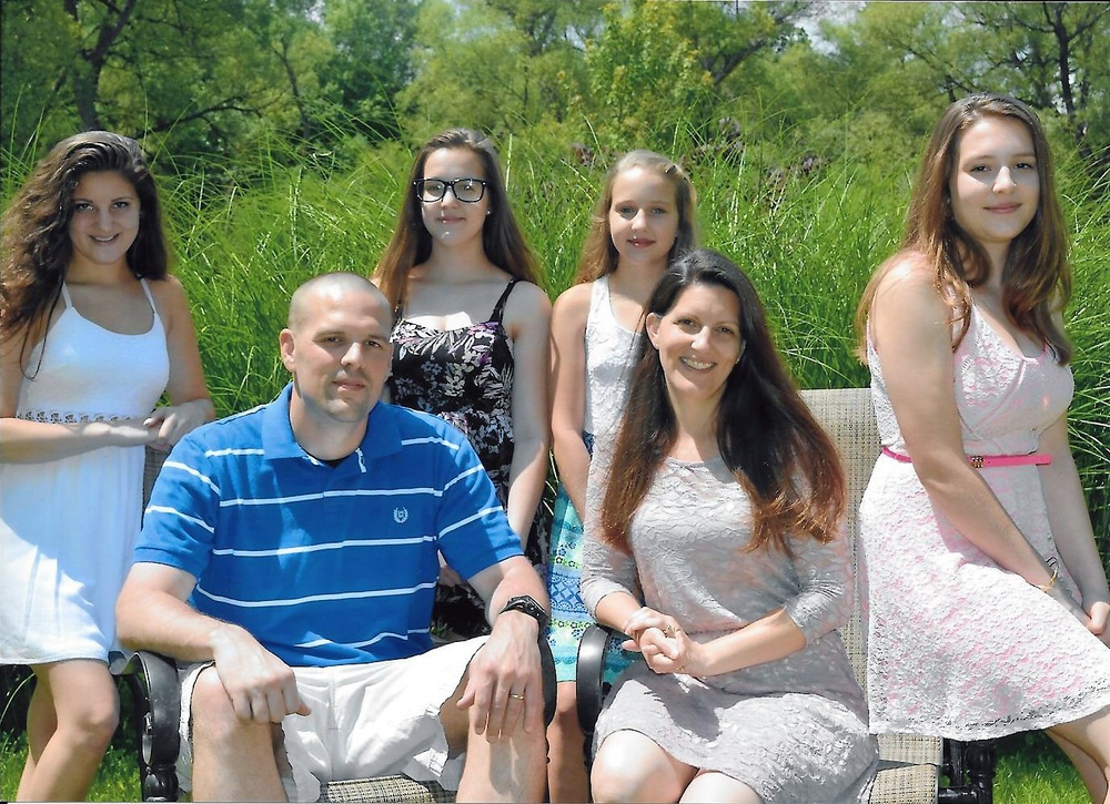 Military Family Poses for Portrait at Fort Meade