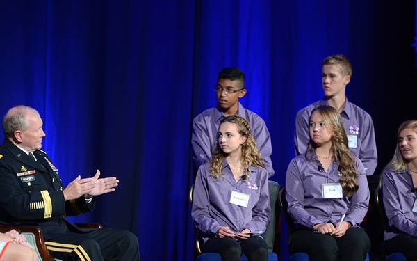 Joint Chiefs Chairman Dempsey and Wife Field Questions from Military Children