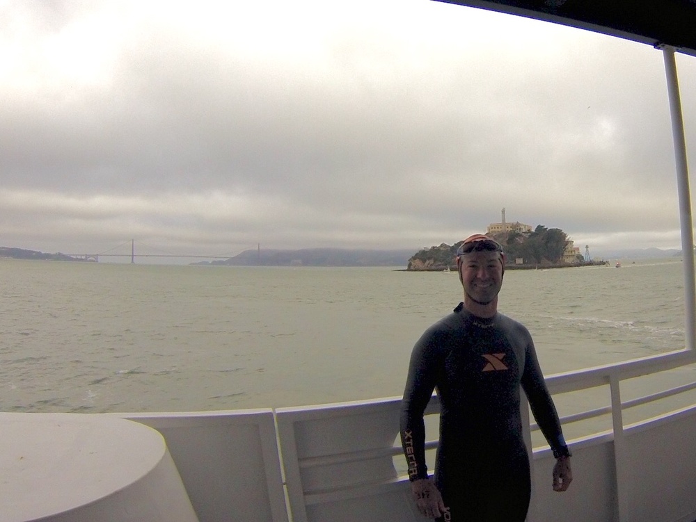 Air Force Master Sgt. Swims Alcatraz to Raise Funds for Father's Neuromuscular Disease