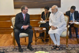 U.S. Defense Secretary Meets with Indian Prime Minister in New Delhi