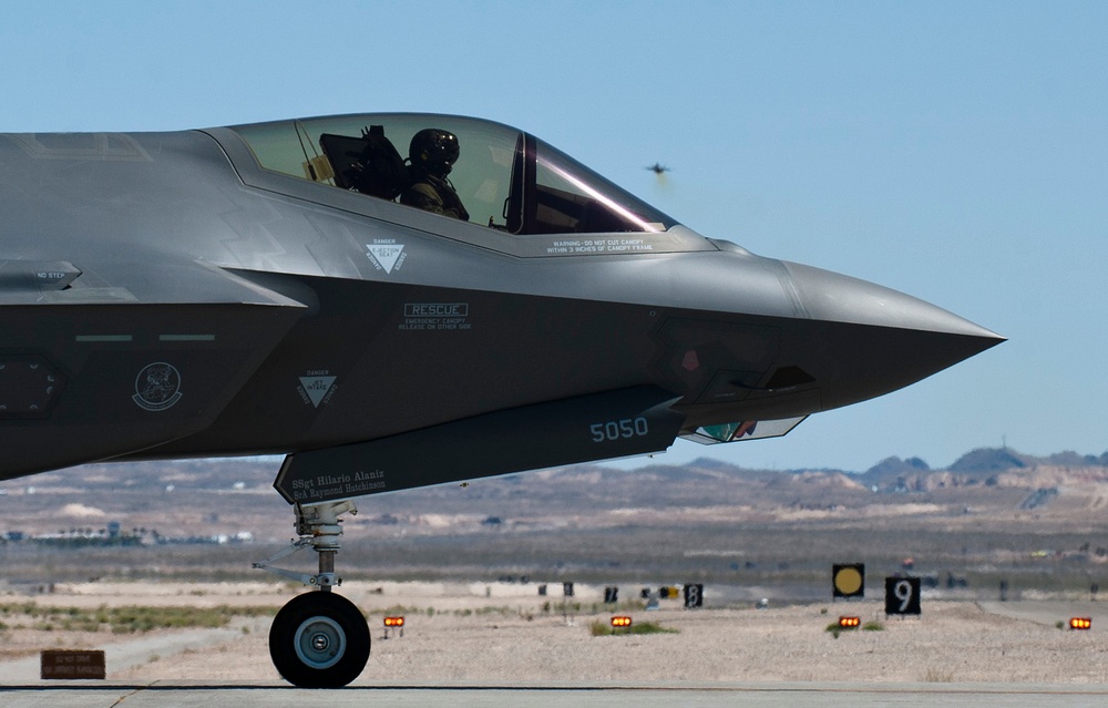 F-35A Lightning II Prepares for Takeoff at Nellis Air Force Base