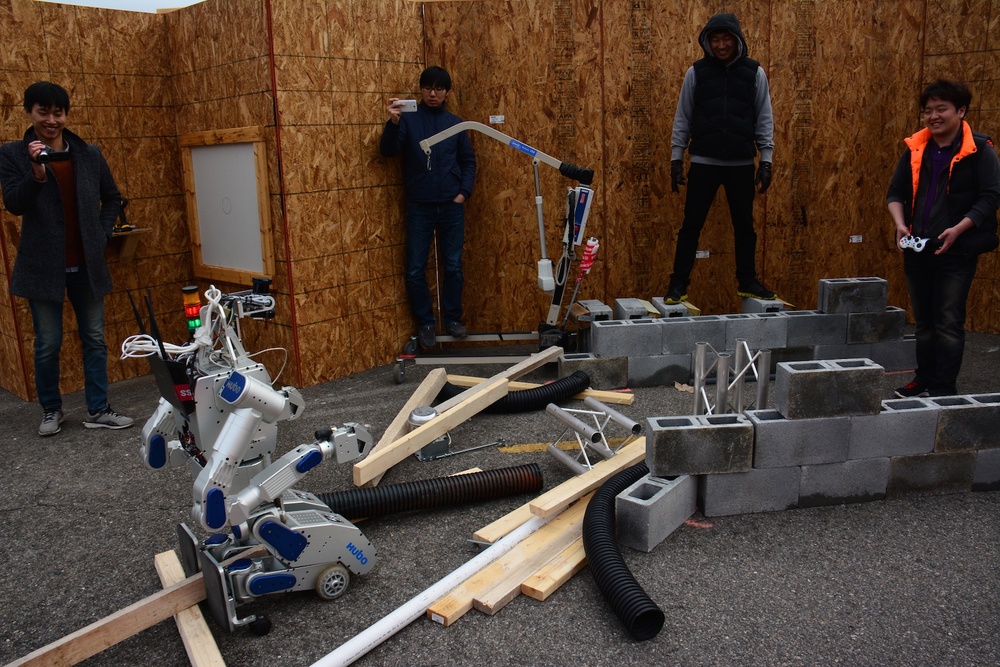 South Korean Robot Navigates Mock Disaster Site in DARPA Challenge