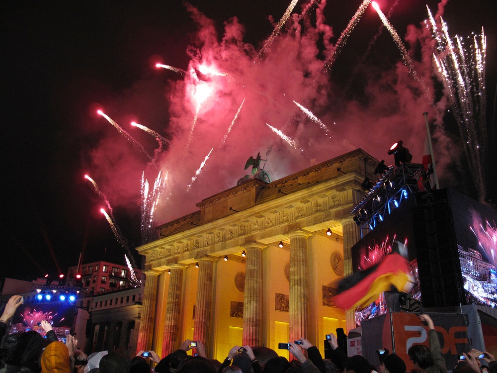 Fireworks Celebrate 20th Anniversary of Berlin Wall's Fall