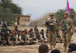 Iraqi Army Soldiers Train with U.S. Instructors at Camp Taji