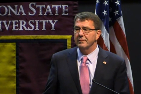 Defense Secretary Ash Carter Visits Arizona State University Ahead of Asia Trip