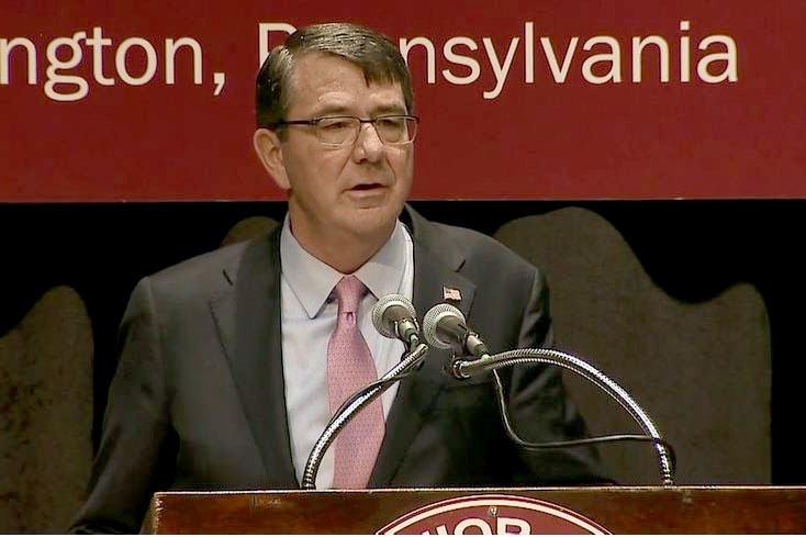 Defense Secretary Ash Carter Addresses Students at Alma Mater