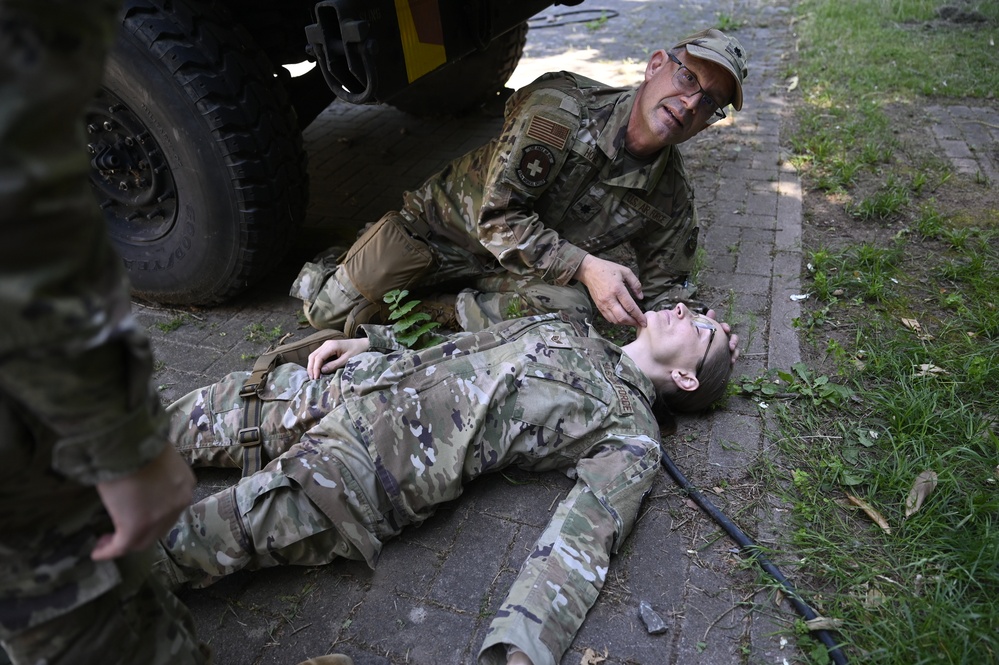 NH Airmen complete combat lifesaver training in Germany